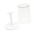 thumbnail image 4 of Vitrina giratoria transparente para figuras de peluche, contenedor de escritorio moderno y práctico con ganchos. Caja de almacenamiento para muñecas. L Blanco, 4 of 5