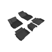 3D MAXpider-L1BC03301509 Complete Set Custom Fit All-Weather Floor Mat for Select Buick LaCrosse Models - Kagu Rubber (Black)