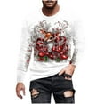 thumbnail image 2 of Royisotas Lightweight Shirts for Men Winter Graphic Tops Big and Tall Christmas Long Sleeve Pullover Casual Mens T Shirts Red, 2 of 5