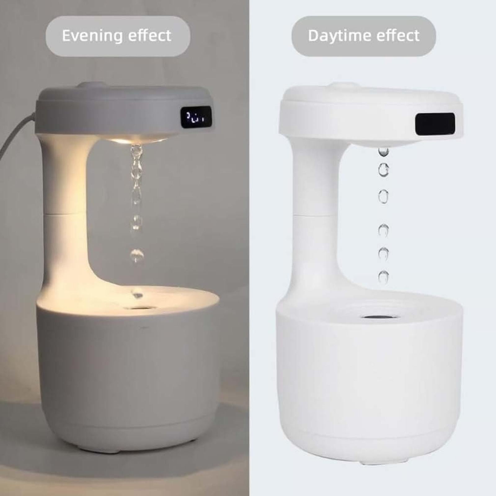 Antigravity Humidifier, Rain Humidifier, Bedroom Anti Humidifiers With Clock Water Drop Backflow Aroma Diffuser Large Capacity Bedroom Mute Heavy Fog Household Sprayer