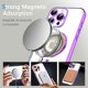 thumbnail image 4 of Funda magnética con purpurina para iPhone 16 Pro, compatible con MagSafe, protección completa, delgada, a prueba de golpes y arañazos, con protector de lente de cámara y red antipolvo para mujer, 4 of 7