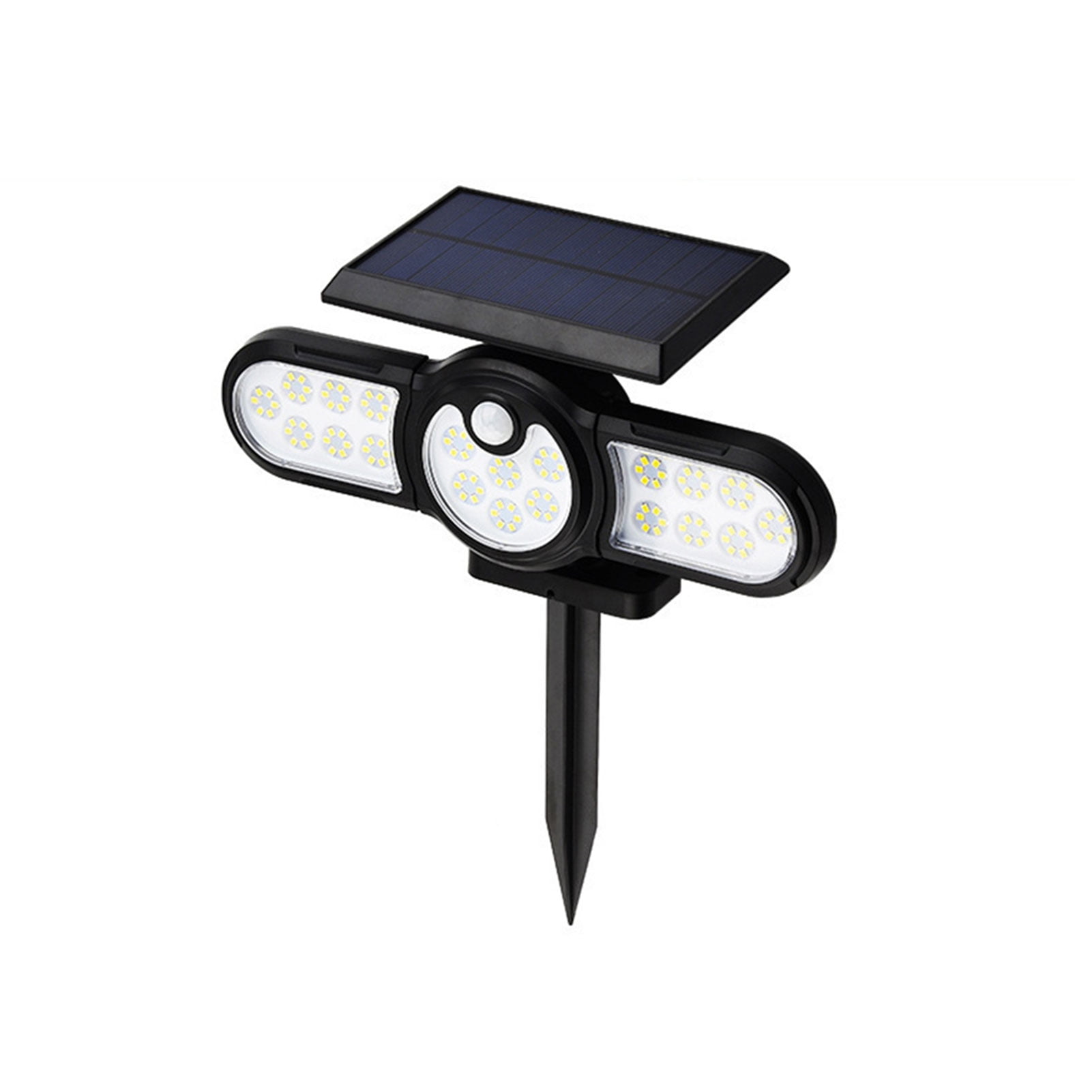 LED Solar Motion Lights 3 Heads Adjustable Solar Powered Path Lights