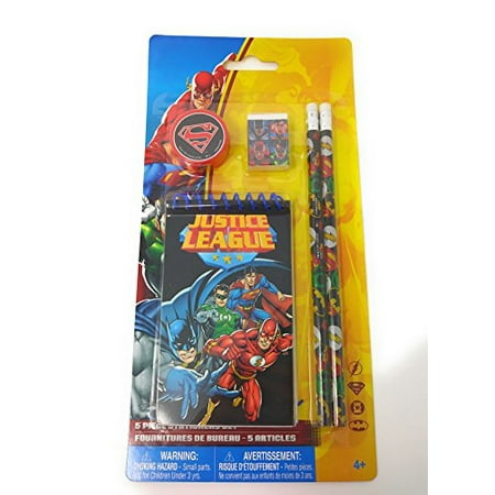 Back to School Toddler Pre-school Elementary School Supplies Pencil Eraser Sharpener Notebook Batman Justice League