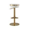 thumbnail image 2 of TOV Furniture Astro White and Gold Vegan Leather Adjustable Stool, 2 of 9