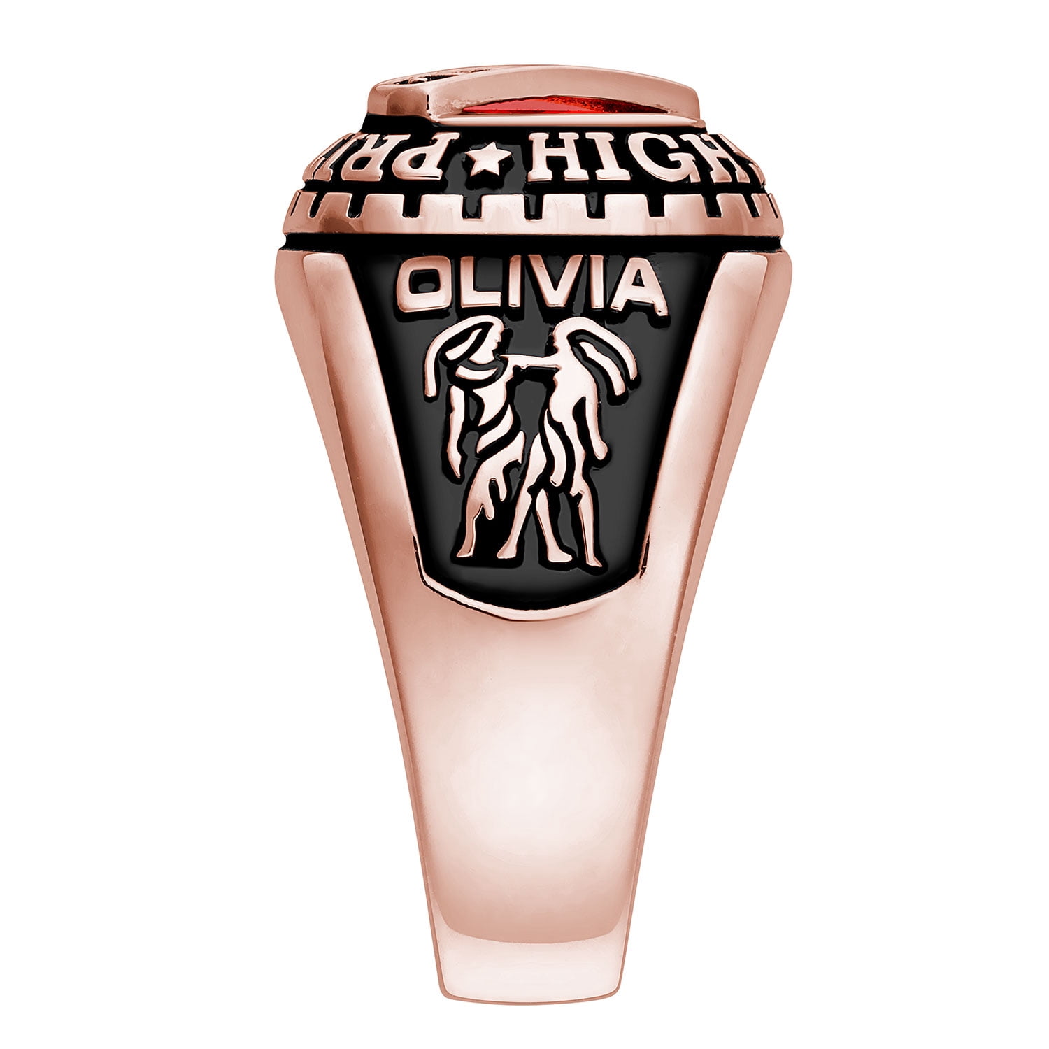 Order Now for 2025 Graduation, Freestyle Women's Bridge Birthstone Class Ring Sterling Silver, Personalized, High School or College Graduation
