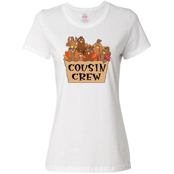 Inktastic Cousin Crew Cute Turkey Family Women's T-Shirt
