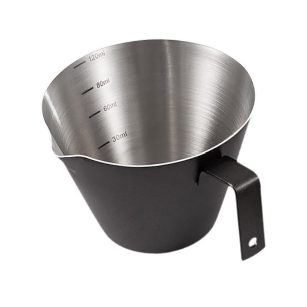 Taza medidora de espresso Accesorios para espresso Taza de báscula multifuncional de 4.06 onzas negro