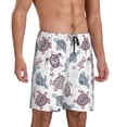 thumbnail image 2 of Fotbe Tribal Style Turtle Pajama Shorts for Men, Men's Pajama Bottoms, Sleepwear,Short Pajama Pants-3X-Large, 2 of 9