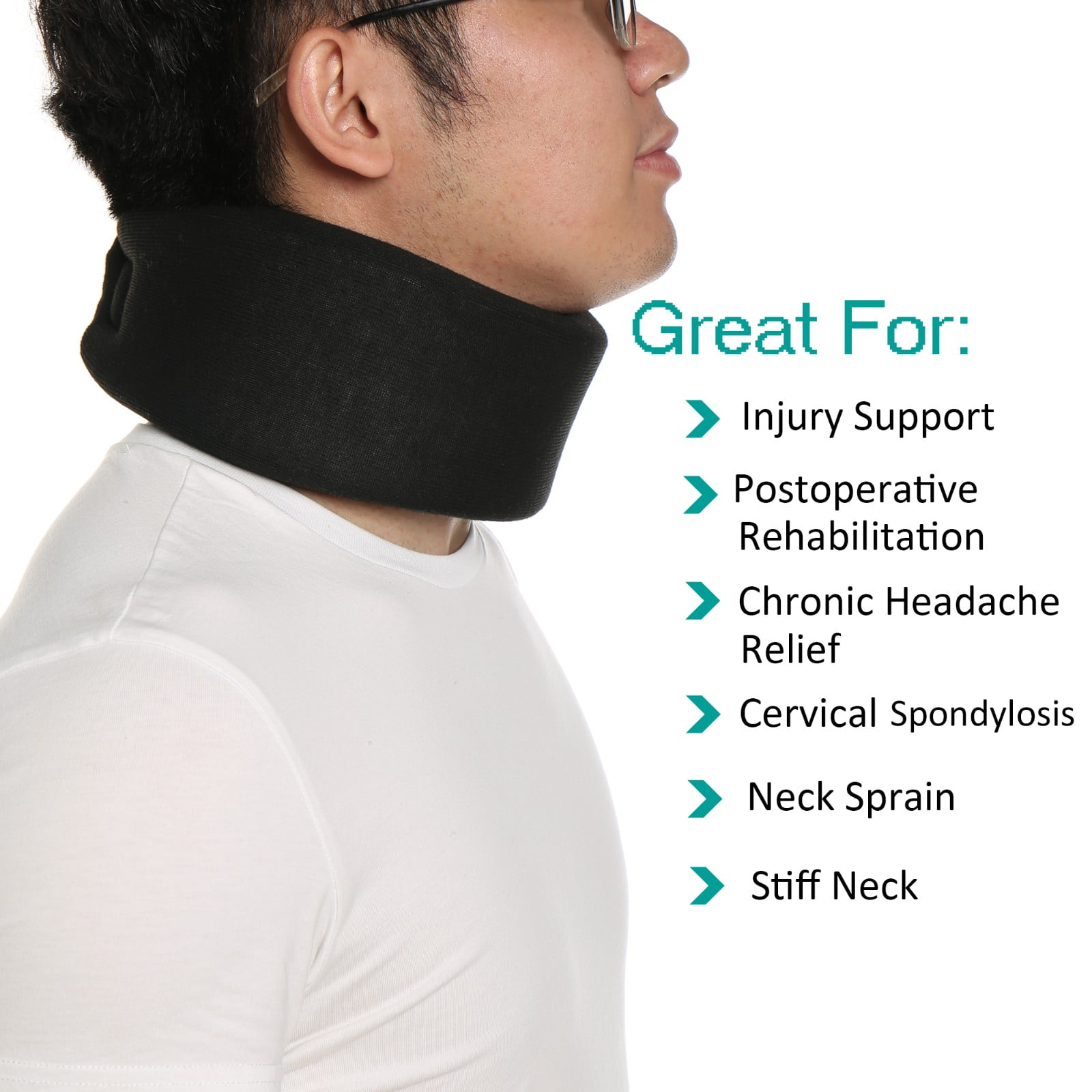 Buy Neck Brace Cervical Collar Adjustable Soft Support Collar Can
