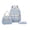 Blue #037, variant on Teen Girls School Backpack Kids Bookbag Set with Lunch Box Pencil Case Travel Laptop Backpack Casual Daypacks (Beige bow tie)