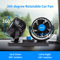 thumbnail image 3 of Portable Car Fan for Dashboard, USB Fan for Car-360° Rotatable with  2 Speed Regulation for Vehicle SUV, RV, 3 of 8
