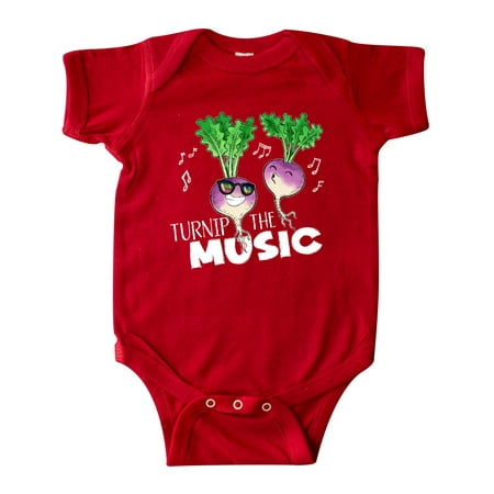 

Inktastic Turnip the Music Partying Vegetables Gift Baby Boy or Baby Girl Bodysuit