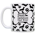thumbnail image 2 of ThisWear Dog Owner Best Dachshund Doxen Dad Ever Paw Pattern Coffee Mug Bone, 2 of 4