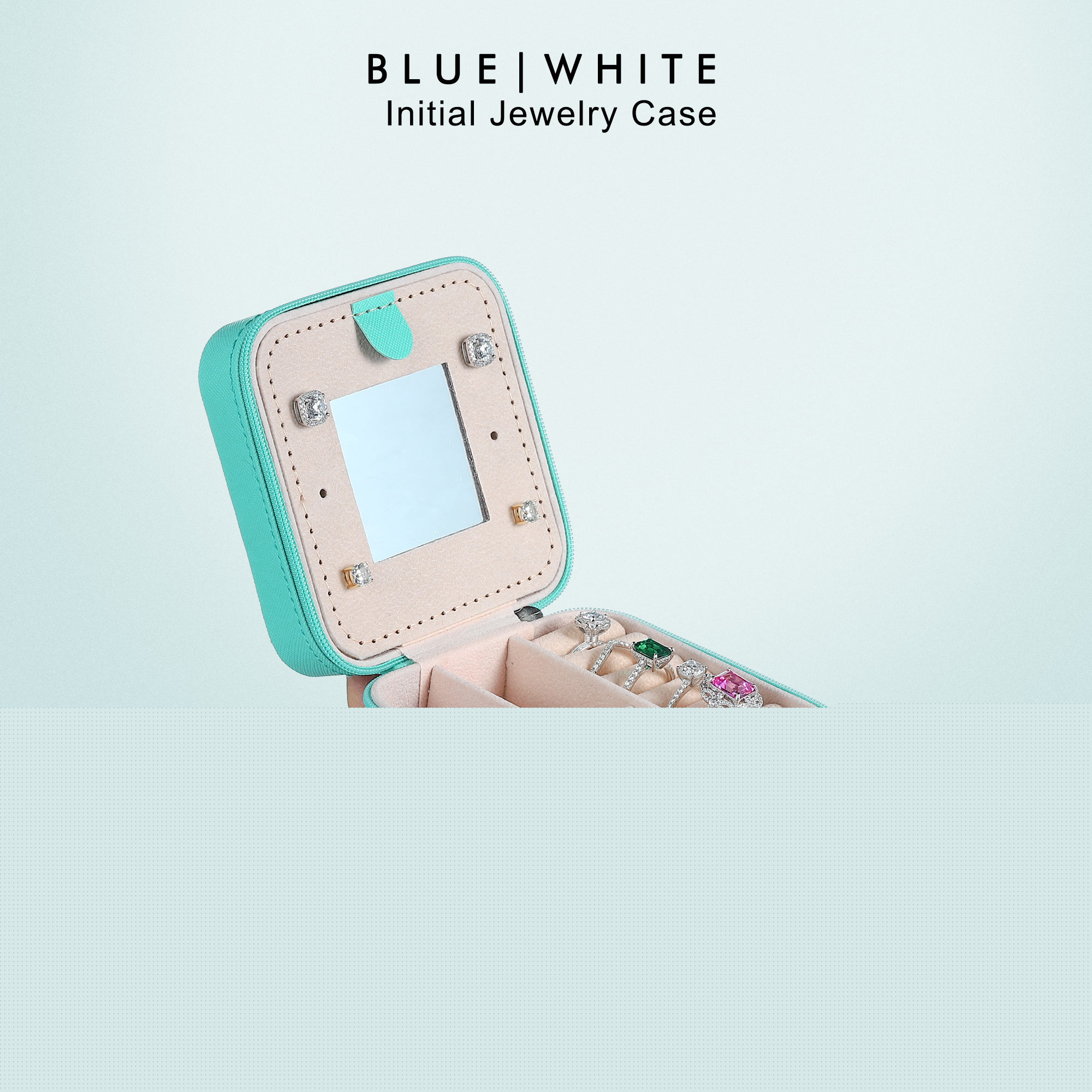 thumbnail image 4 of TINGN Travel Jewelry Case Small Jewelry Box Vacation Essentials Travel Accessories for Women Portable Jewelry Organizer Box Gifts for Women, 4 of 7