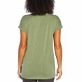 thumbnail image 4 of Banana Republic Women's V-neck Roll Sleeve Tee Shirt, Green XL, 4 of 4