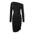 thumbnail image 6 of Zshosam Women's Sexy Elegant Off Shoulder Long Sleeve Ruched Bodycon Party Mini Dresses(Black,L), 6 of 7