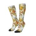 thumbnail image 2 of Balery Ducks and Flowers Printed Novelty Socks Men's Women's Crew Socks Sports Socks Knee High Socks Cotton Socks Quirky and Cool Socks, 2 of 9