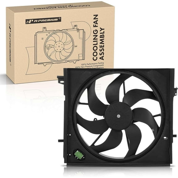 A-Premium Engine Radiator Cooling Fan Assembly Compatible with Nissan Rogue Sport 2017 2018 2019, L4 2.0L, Replace# 214816MA0A, 214816MA0B