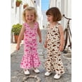 thumbnail image 5 of BemeyourBBs Western Baby Girl Cowgirl Outfits Toddler Baby Girl Summer Clothes Horse Star Hat Print V Neck Sleeveless Button Down Tank Vest Tops and Bell Bottoms Flare Pants Set, 5 of 9