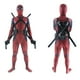 thumbnail image 4 of Disfraz de superhéroe Deadpool para niños y adultos, traje de cosplay, cinturón, cinturones ajustables, accesorios, máscara adjunta, trajes para fiesta de Halloween, 4 of 5