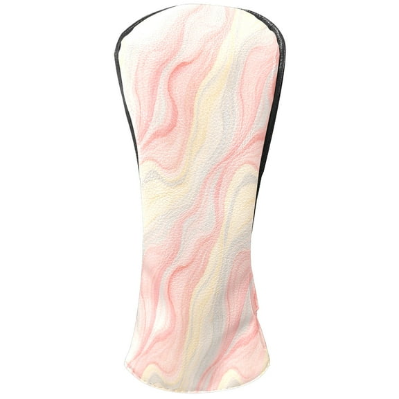 Golf Club Head Cover Waterproof Leather Golf Accessories HeadCovers Set Driver Headcover for Women Men Peach Swirl Flow