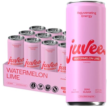 Juvee Energy Drink 0 Sugar 5 Calories (Pack of 12) (WATERMELON LIME)