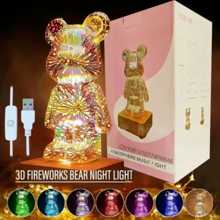 

ZHNYEG Charming and Vibrant USB 3D Night Light Projector Lamp with Bright Color-Changing Features - Perfect Gift for the Bedroom Ideal for Children‘s Room Decor - Create a Cozy Atmospher