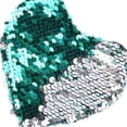 thumbnail image 3 of Jiibva Sequined Heart Mini Shoulder Bag with Adjustable Strap, Small PU Purse for Everyday Essentials(Turkish blue silver), 3 of 5