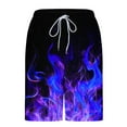 thumbnail image 5 of Mqqzkk Mens Flame Graphic Swimming Shorts Compression Liner Swim Trunks Shorts Running Athletic Drawstring Waist Casual Track Shorts, 5 of 6