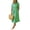 Green, variant on Women's Full Size Plus Size Striped Button Front Midi Dress with Pockets Not Lined 100% Polyester Comfortable Daily Wear