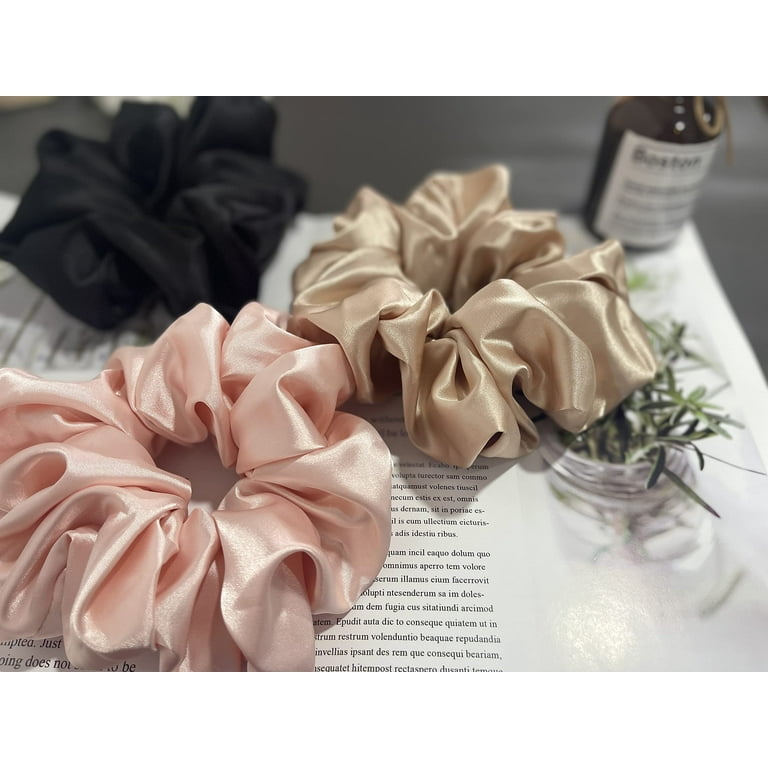 Women Girls Large satin Scrunchies XL Silk Jumbo Scrunchie for 