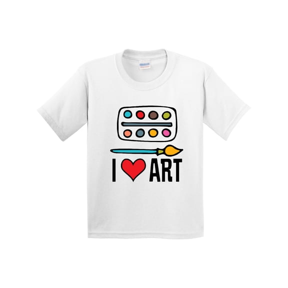 Inktastic Painting I Love Art Youth T-Shirt