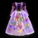 thumbnail image 4 of Vestido de princesa con luz LED para niña, disfraz de Disney para fiesta de Halloween, Elsa, Anna, sirena, Blancanieves, Rapunzel, Carnaval, 4 of 5