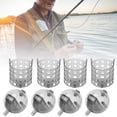 thumbnail image 4 of Alimentador de pesca portátil de plástico PE, señuelo, jaula, accesorios de aparejos con peso, 4 Uds., 4 of 5