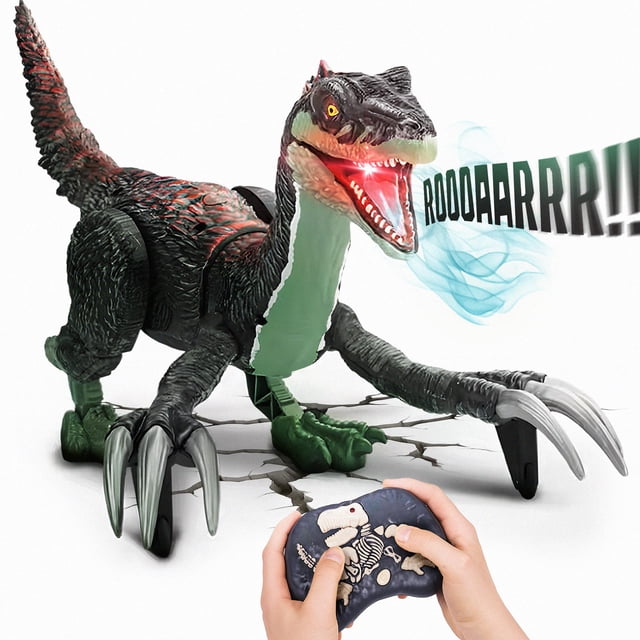 Juguete de dinosaurio con control remoto Feast Walking Velociraptor