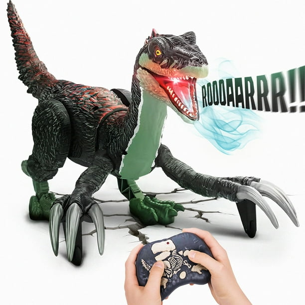 Juguete de dinosaurio con control remoto Feast Walking Velociraptor