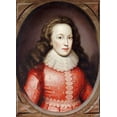 thumbnail image 2 of Johnson, Cornelius 24x32 Black Ornate Wood Framed with Double Matting Museum Art Print Titled - Portrait of Alathea, Countess of Arundel, 2 of 4