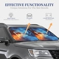 thumbnail image 3 of Kdxio Red And Blue Fire Dragon A Print 2-Piece Sun Shade Front Windshield - Foldable Car Front Window Sunshades for Most Sedans SUV Truck, 3 of 6