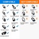 thumbnail image 2 of Replacemen Ear Cushions for Bose Quiet Comfort 35 Soft Protein Leather Replacement Ear Pad for Bose QC 35/25 / 15 QC2 / Ae2 / Ae2i / Ae2W / Sound Link, 2 of 5