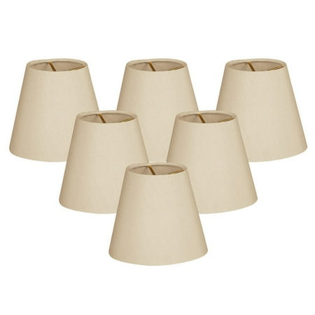 White Cylinder Shade Plug - Alcott Hill 6'' Silk Empire Lamp Shade (Set of 6)