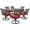 Chili Red, variant on Hanover Montclair 5-Piece Patio Dining Set
