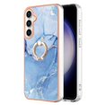 thumbnail image 2 of 360 Degree Rotating Ring Stand Case for Samsung Galaxy A14 5G,Dteck Shockproof Marble Patterned TPU Case Kickstand Slim Back Cover, Blue, 2 of 6