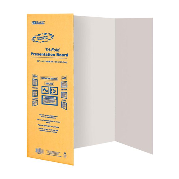 Placa de presentación BAZIC Trifold 70x100cm blanca 1 unidad