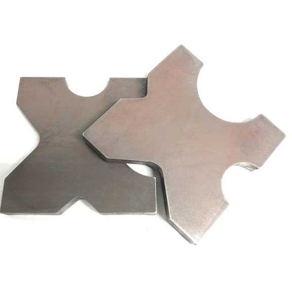 20 TON STEEL SHOP PRESS BED PLATES, H-Frame Arbor 4 notch 1"X 5"X 5" Set