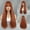 orange, variant on Women  Wig Long Straight Hair Highlight Dyed Beige Cosplay Dressing Synthetic Fiber Full Head Set Wig Bangs Wig