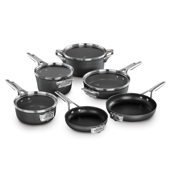 Calphalon Premier Space-Saving Hard-Anodized Nonstick 10-Piece Cookware Set