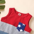 thumbnail image 5 of Otqutp Toddler Fashion Clothes Set Kids Boys Girls 4th Of July Sleeveless Independence Day Star Prints T Shirt Tops Shorts Outfits, 5 of 7