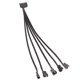 thumbnail image 1 of Cable adaptador SATA de 15 pines a 5 ventiladores, cable adaptador de alimentación SATA a ventilador de caja de PC PMW de 3/4 pines, cable divisor en Y para ventilador de refrigeración, 1 of 6