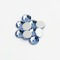 Crystal Lane DIY 288pcs SS16 (4mm) Light Sapphire | Glass Round Flat Back Rhinestones