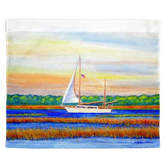 Betsy Drake TP1075 24 x 30 in. Marsh Sailing Outdoor Wall Hanging